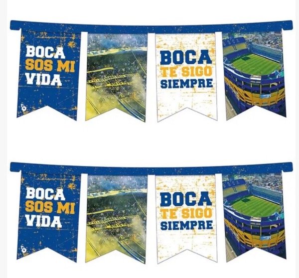 Producto - BANDERIN FELIZ CUMPLE BOCA X1