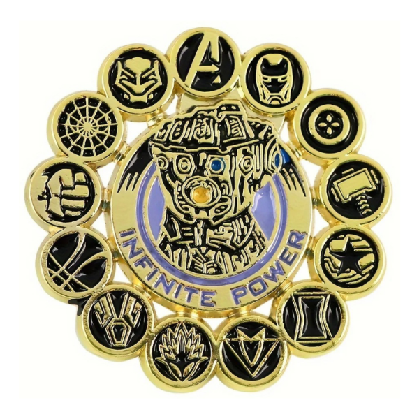 Producto - Pin Marvel - Guante Infinite Power Gemas del Infinito Logo Superhéroes