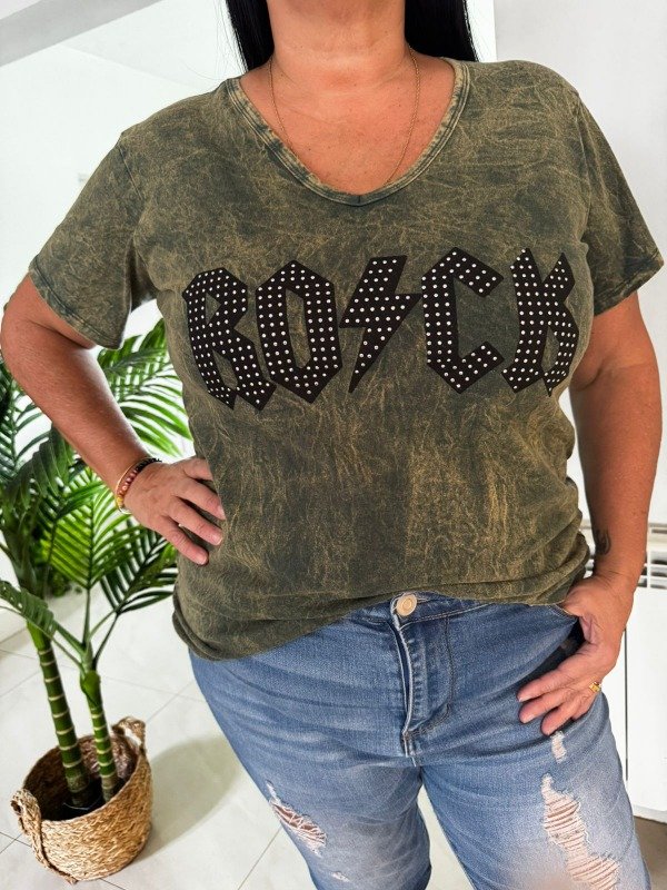 Producto - Remera Batik Verde (ROCK)