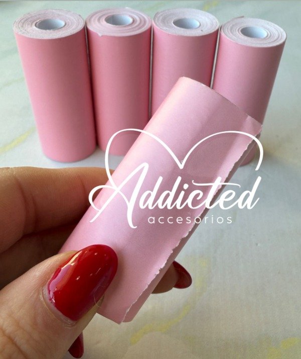 Producto - Unidad de Rollo papel para mini impresora color rosa