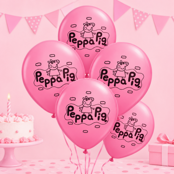 Producto - Set Globos Peppa Pig rosa x  10 unidades - 1