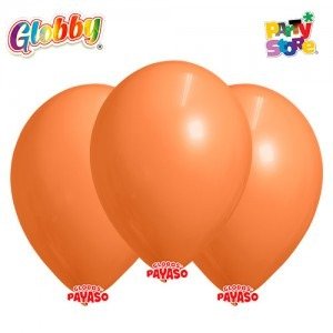 Producto - GLOBBY 9" LISO STANDARD NARANJA - Bolsita x 25 u