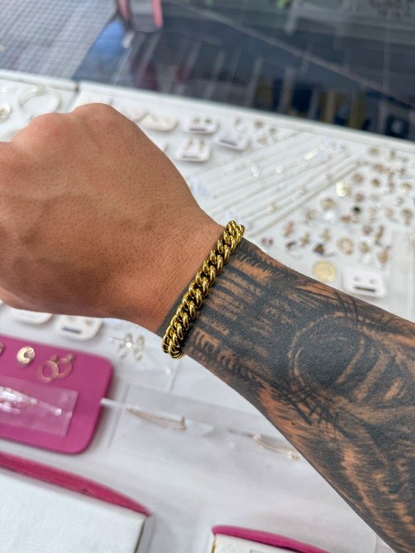 Producto - Pulsera acero dorado doble groumet (unisex)