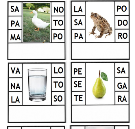 Producto - Tarjetas lectoescritura