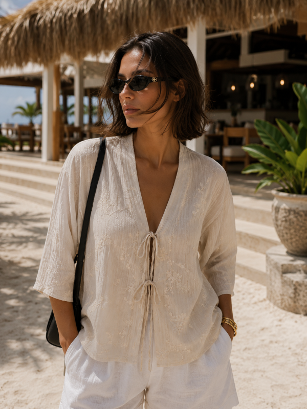 Producto - Kimono Luisana Gasa Bordada - 5