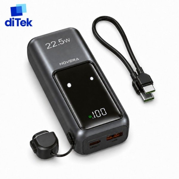 Producto - Power Bank Novera 22.5W con Pantalla Digital LED - 0