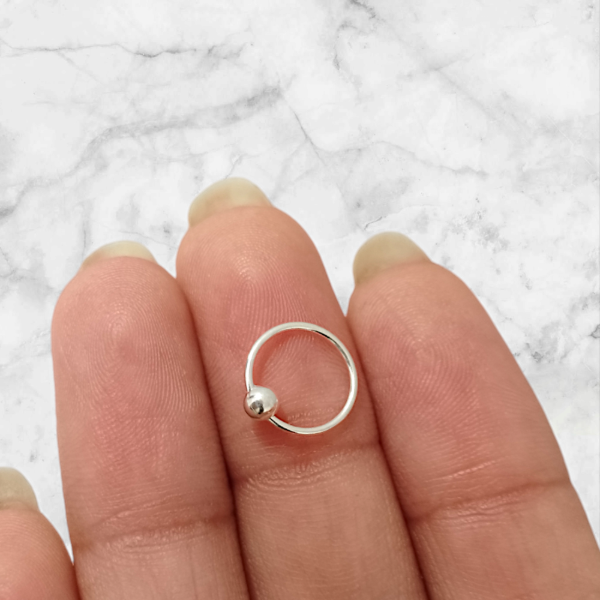 Producto - Piercing/ Argolla con bolita 1cm PL 300125