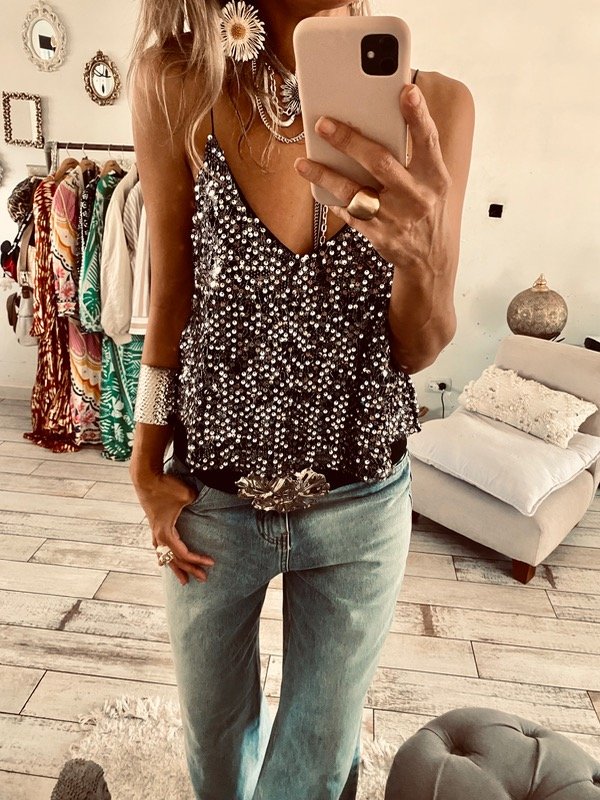 Producto - Musculosa lucían plata