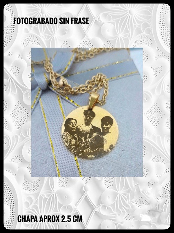 Producto - Fotomedalla redonda dorada