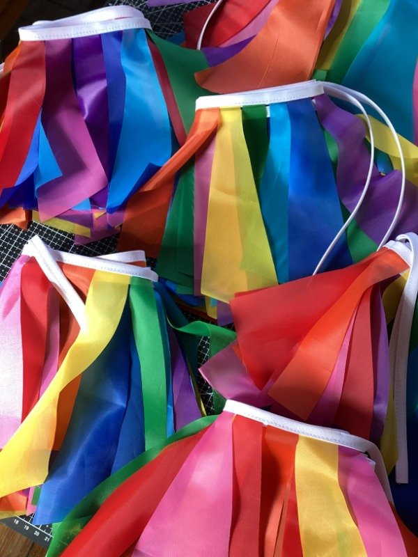 Producto - Guirnalda Flecos de Tela al Corte Multicolor x 2 Metros - La Chancha Bípeda - 2