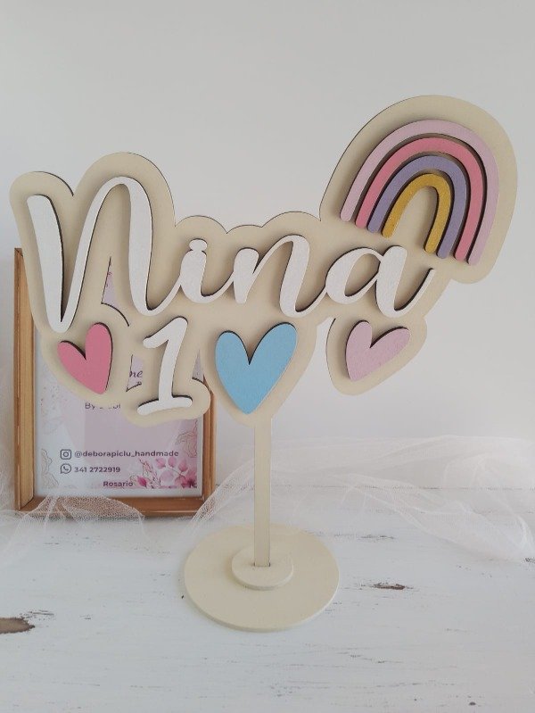 Producto - Centro de mesa arcoiris personalizado