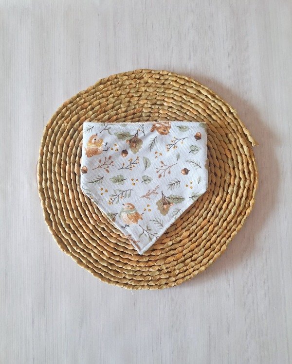 Producto - Babero Bandana c/ Toalla atrás Pajarito Celeste