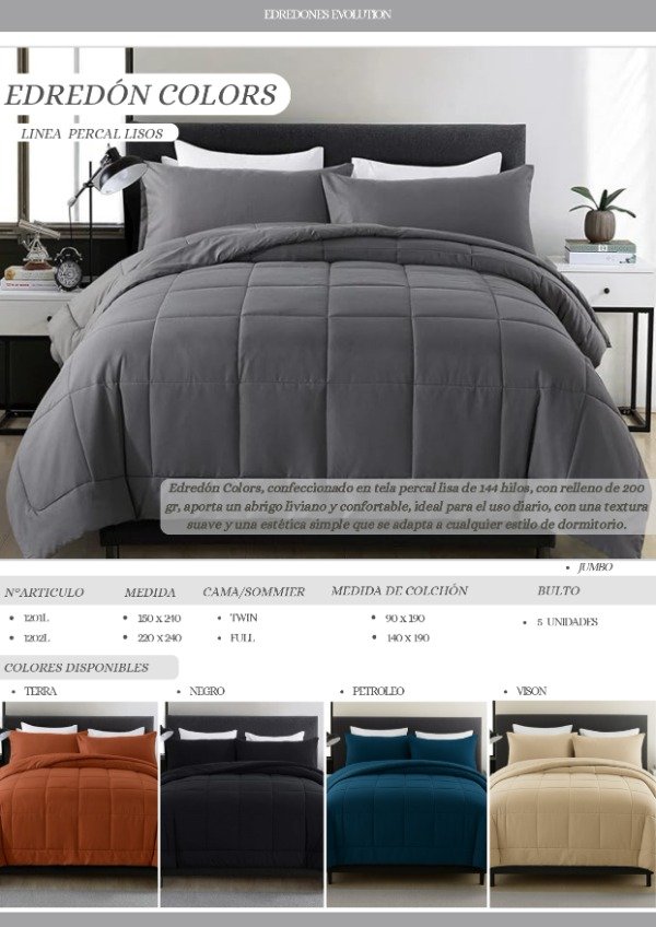 Producto - Edredón Evolution Colors 144 hilos