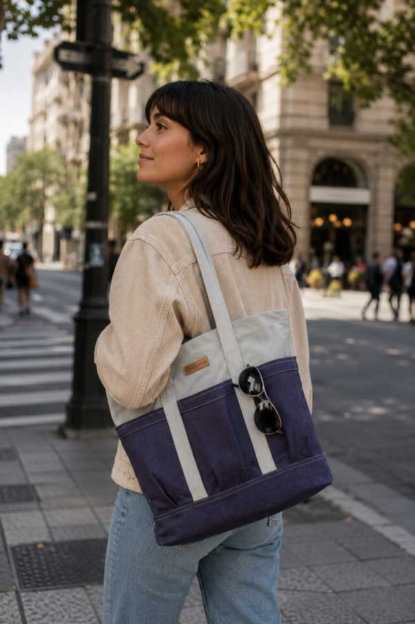 Producto - Bolso "Urbana" beige y rojo - 11