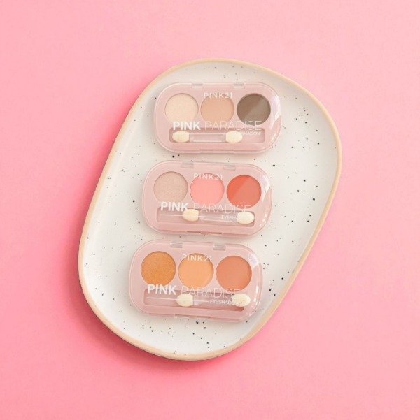 Producto - PALETA DE SOMBRAS X3 TONOS + APLICADOR - PINK 21