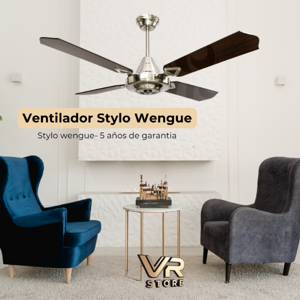 Producto - Ventilador de techo Stylo palas madera Wengue