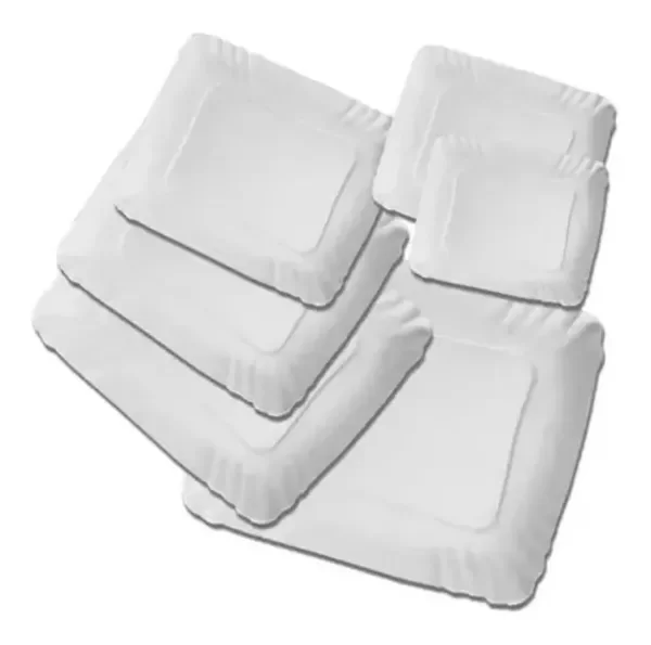 Producto - BANDEJAS RECTANGULAR CARTULINA SATINADA BLANCA