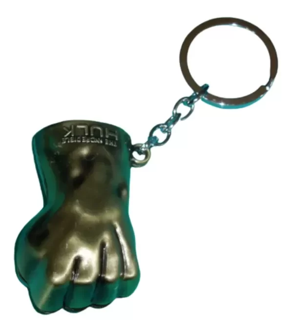 Producto - Fallado!! Hulk Puño Dorado Llavero De Metal Largo 12 Cm