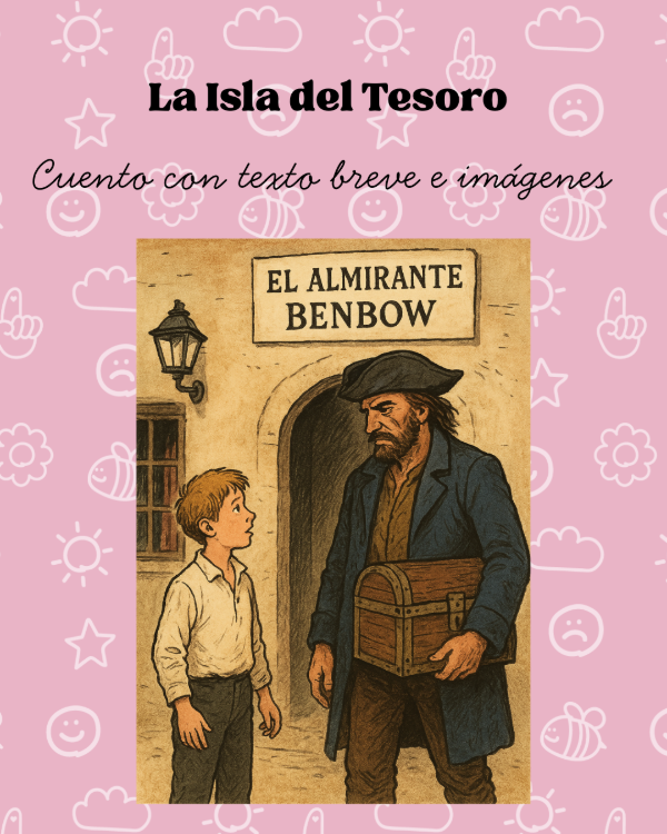Producto - La Isla del Tesoro. Texto breve, imprenta mayúscula y con imágenes