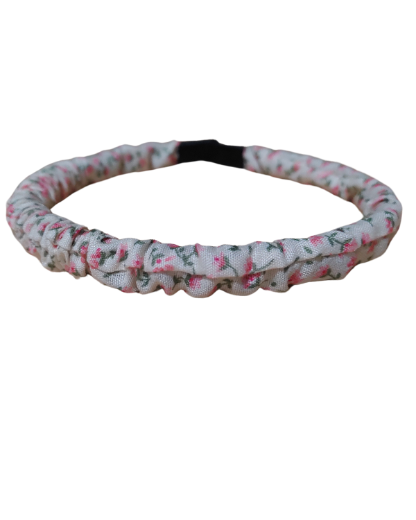 Producto - Vinchas Plasticas Forradas En Tela Con Frunce Mujer Niñas - 3