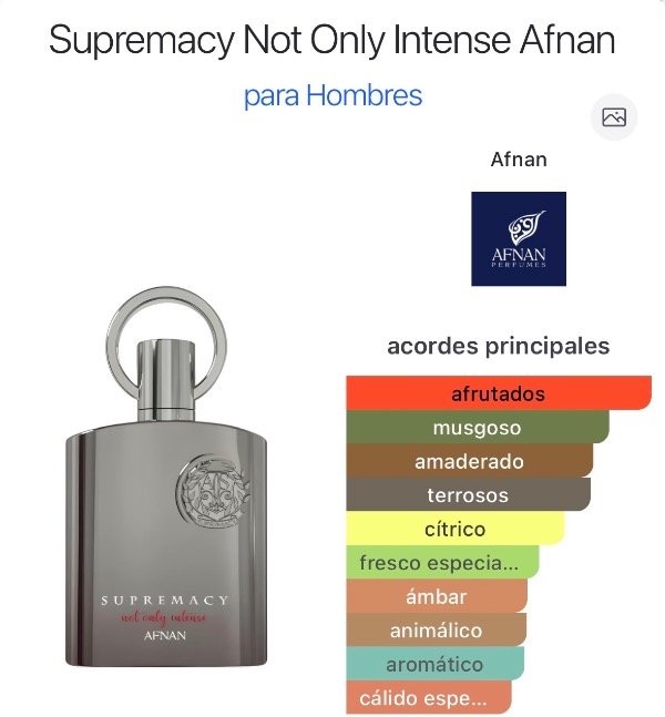 Producto - Supremacy not only intense AFNAN - 1
