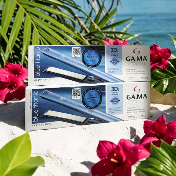 Producto - PLANCHA DE PELO GAMA ELEGANCE BLUE TITANIO 3D