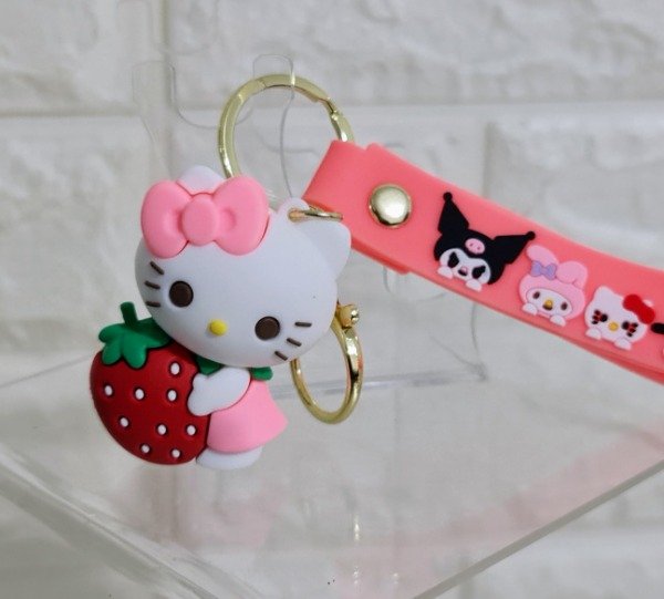 Producto - Llavero Hello Kitty con frutilla Goma 3D