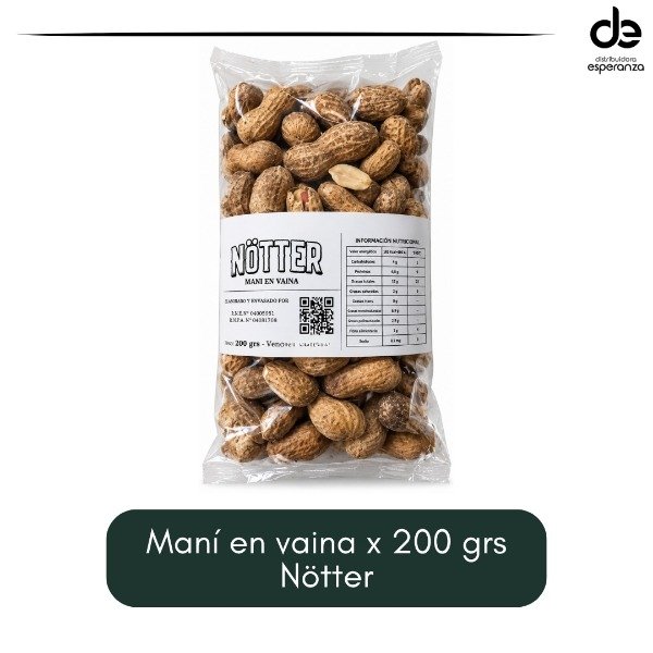 Producto - Mani en vaina x 200 grs Nötter