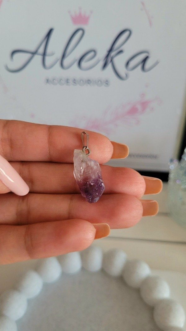 Producto - Dije en bruto de piedra Amatista