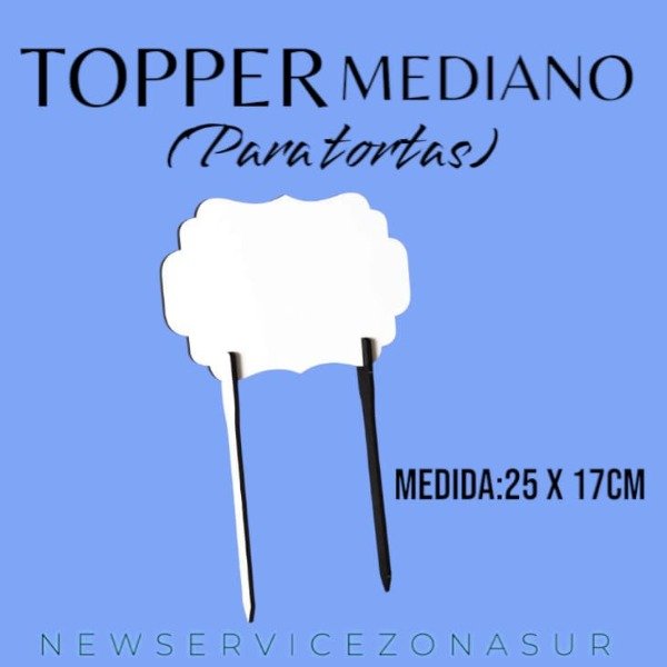 Producto - TOPPER MEDIANO PARA TORTA