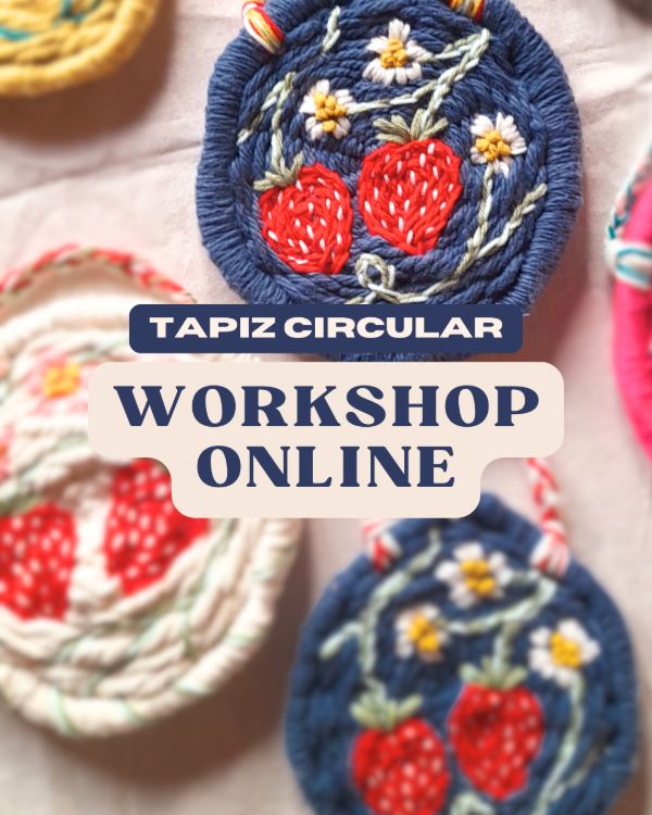 Producto - Workshop Online de Tapiz Circular de frutillas - Video + Guía - 0