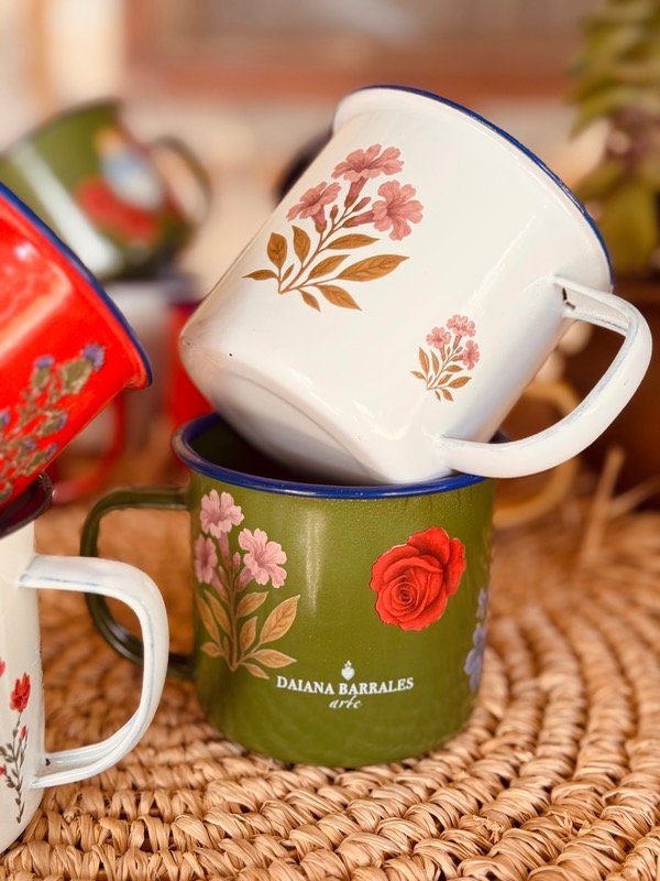 Producto - Jarrito floral verde