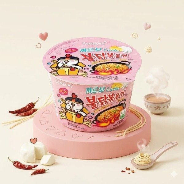 Producto - Ramen Buldak picante de Carbonara en pote (105gr)