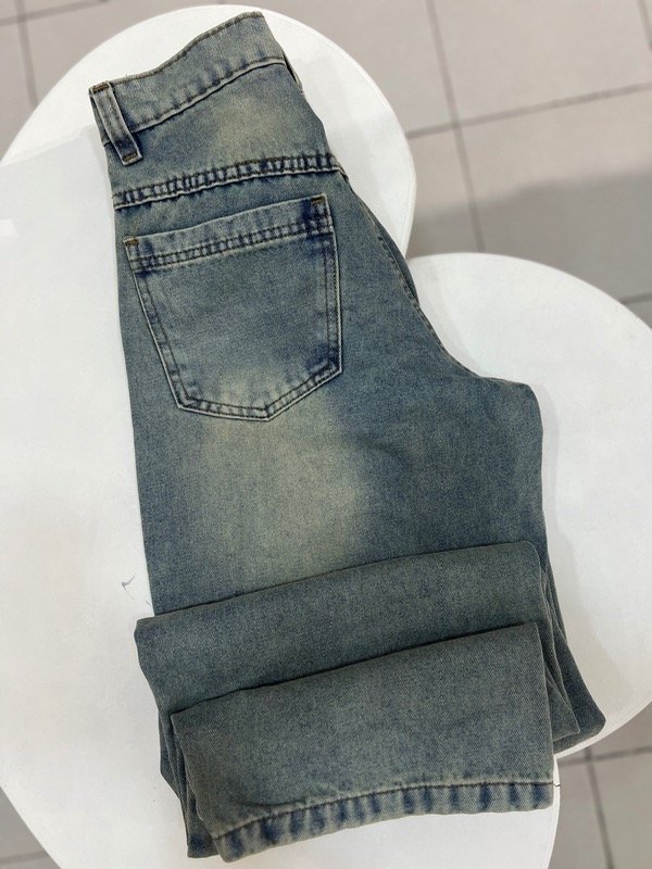 Baggy verde menta customizado ojales — imagen 3