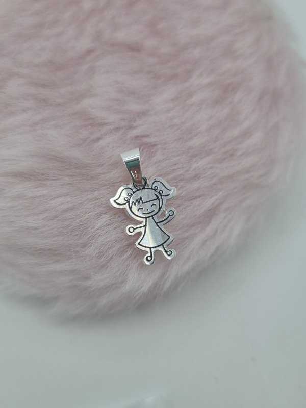 Producto - Dije acero blanco niña