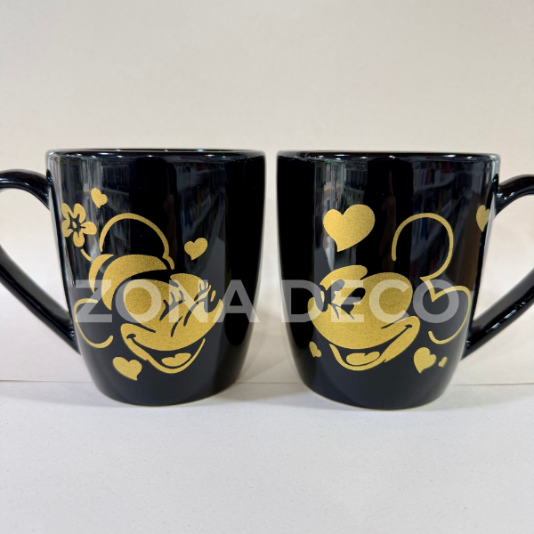 Producto - Set de tazas minnie y mickey negro