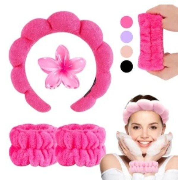 Producto - Set Vincha 2 muñequera y Broche pack x12 uni