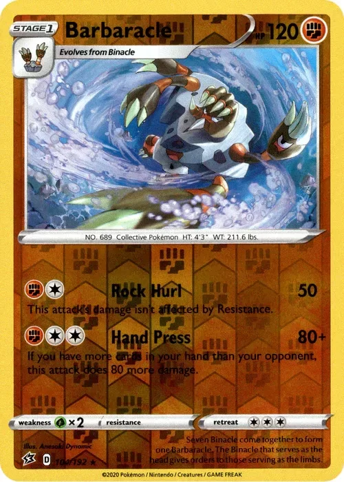 Producto - Barbaracle - 104/192 - Rebel Clash - Reverse Holo