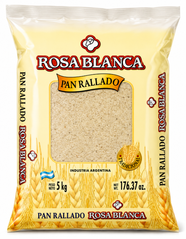 Producto - Pan rallado x 5 kg Rosa Blanca