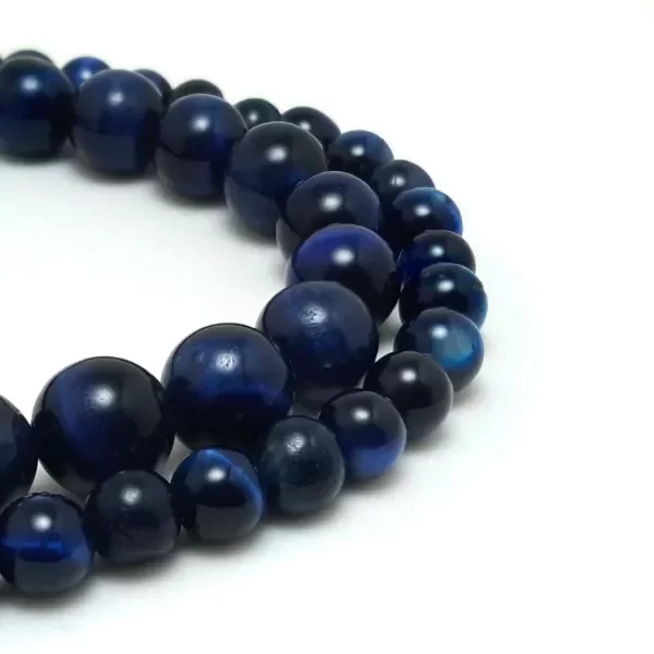Producto - Piedra ojo de tigre azul 6mm - pulsera a pedido
