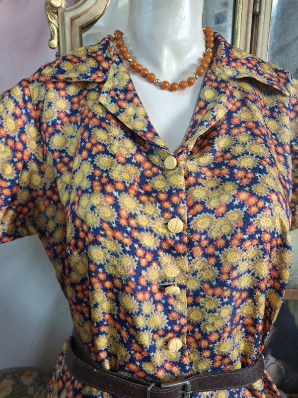 Producto - Vestido Vintage Camisero Estampado - 4