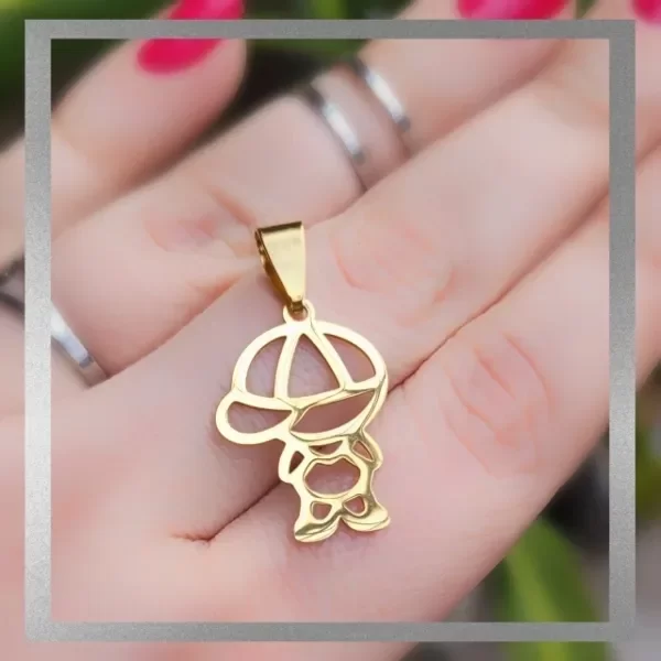 Producto - Dije nene (acero dorado)