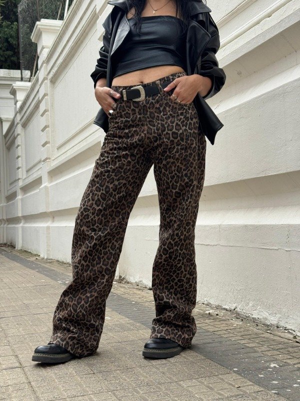 Producto - Jean Animal Print Leopardo Wide Leg - 2