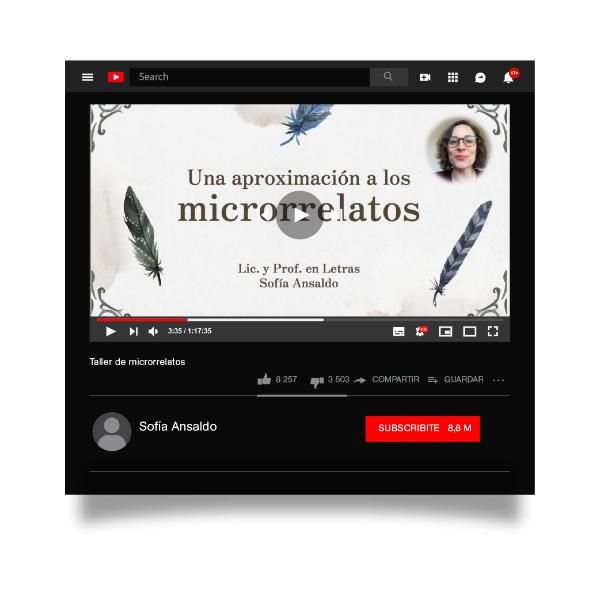 Producto - Curso de microrrelatos por Sofía Ansaldo