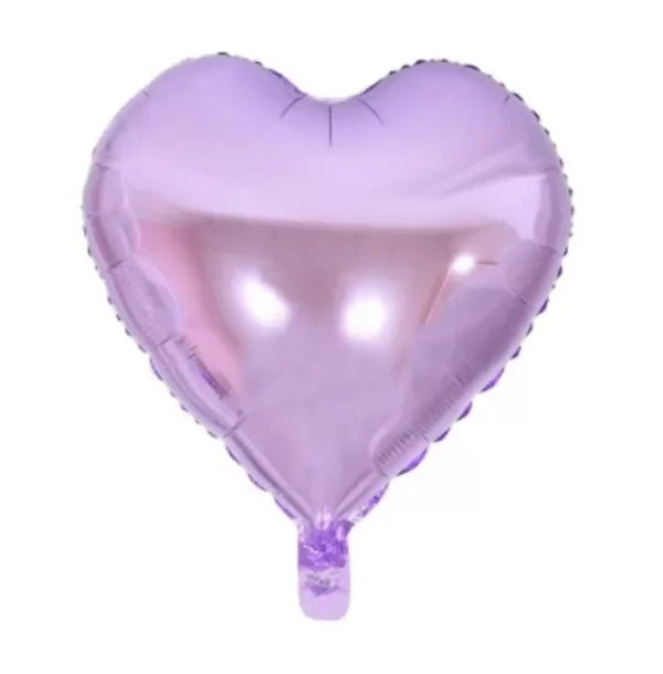 Producto - Globo corazón metalizado 18" (45cm) color lila x10un