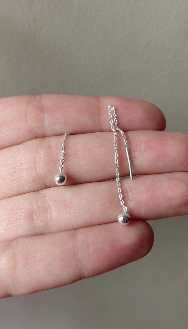 Producto - Aro de Plata Aguja con Bolita (unidad)