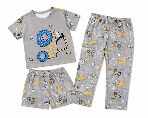 Producto - PIJAMA 3 PIEZAS NIÑO ALGODÓN - 1
