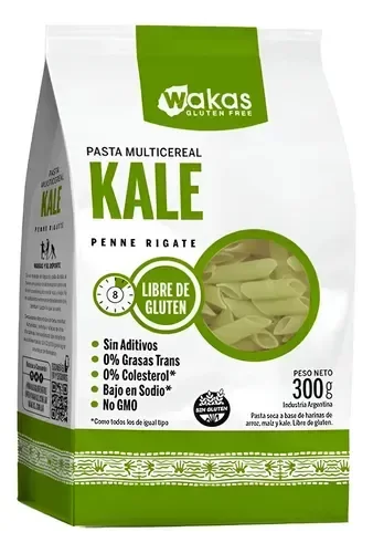 Producto - Pasta penne rigate kale 300G WAKAS