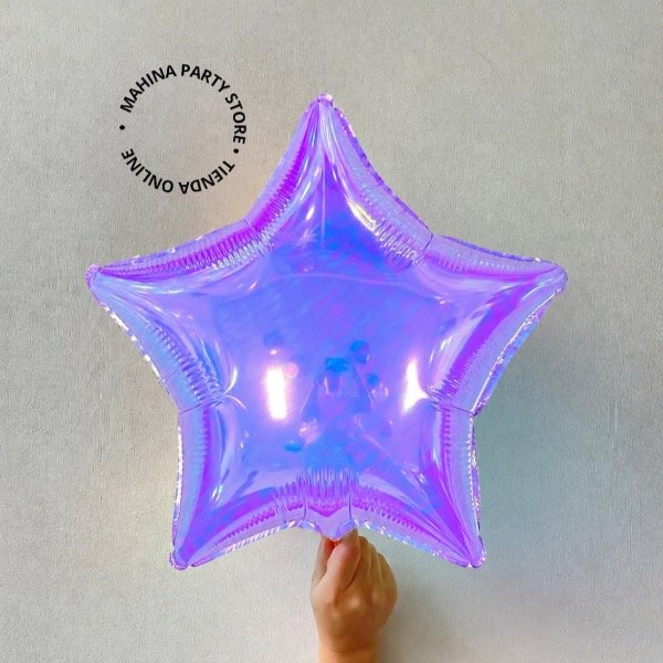 Producto - Globo estrella 18" lila iridiscente