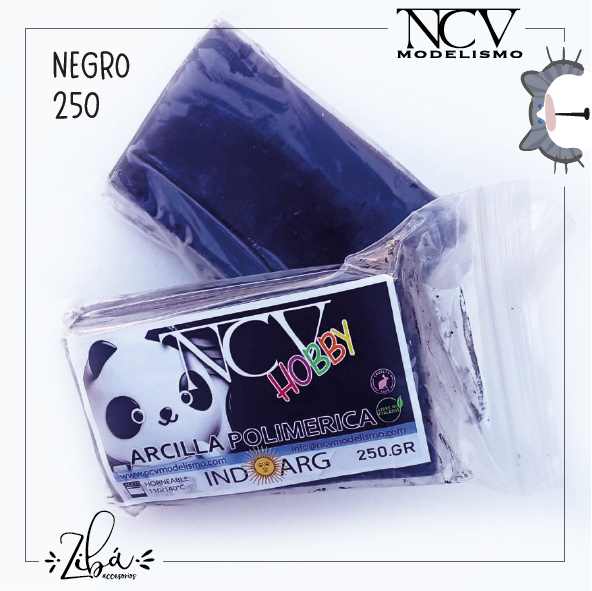 Producto - Arcilla polimérica negra NCV HOBBY 250gr.